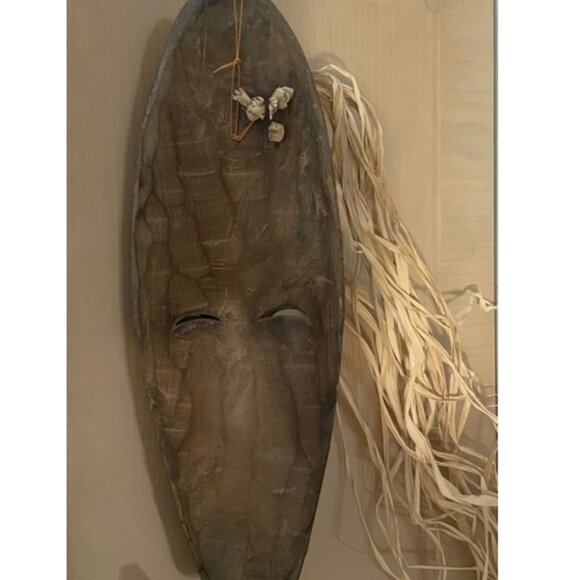 Large Hand-Carved Wooden Head Dress Mask - Picture 3 of 5